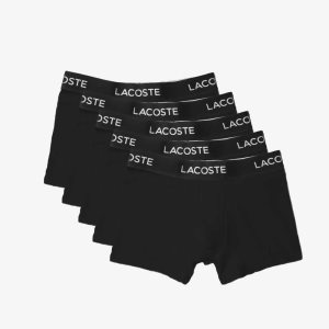 Lacoste 5-pack Stretch Cotton Trunks Black | ZOFB-30658