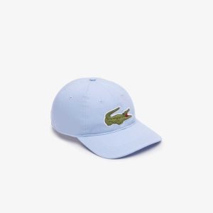 Lacoste Adjustable Organic Cotton Twill Cap Blue | IVJR-09652