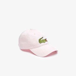 Lacoste Adjustable Organic Cotton Twill Cap Light Pink | JBFC-76951