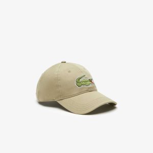 Lacoste Adjustable Organic Cotton Twill Cap Beige | RNDZ-53970