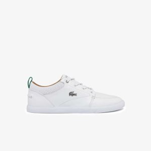 Lacoste Bayliss Leather Perforated Collar Sneakers White/White | KWBA-03129