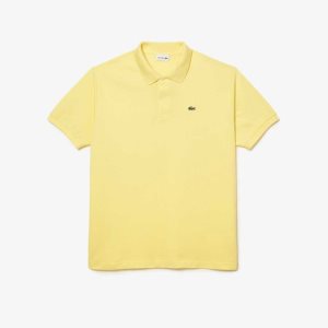 Lacoste Big Fit Cotton Petit Pique Polo Yellow | PKNG-67953