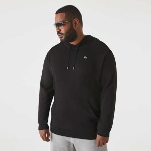 Lacoste Big Fit Hooded T-Shirt Black | LUKE-69721