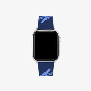Lacoste Blue Strap For Apple Watch Blue | FKYW-86743