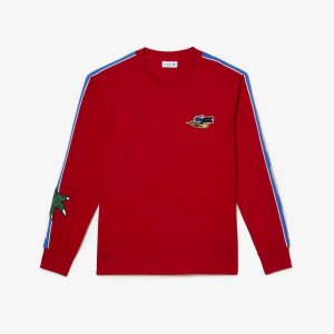 Lacoste Branded Band T-Shirt Red | GURZ-20619