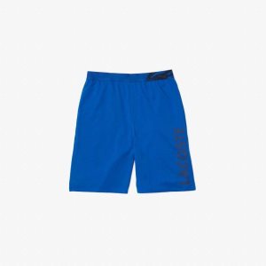 Lacoste Branded Croc Waist Shorts Blue | JFGP-19208