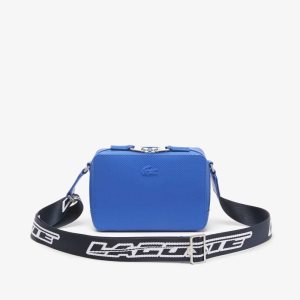 Lacoste Chantaco Logo Strap Bag Royaume Bleu Nuit Blanc | FXNY-28195