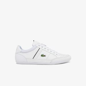 Lacoste Chaymon Leather Sneakers White/Black | NUVZ-28365