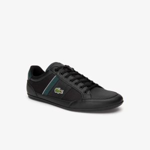 Lacoste Chaymon Synthetic And Textile Sneakers Black/Dark Green | JLSQ-09865