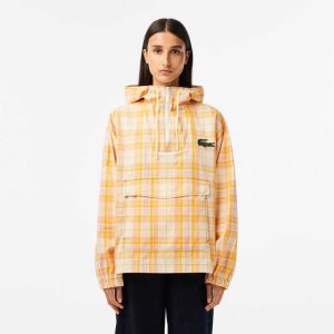 Lacoste Checked Pull-On Jacket White / Yellow / Light Orange / Pink / White | QCPW-60371