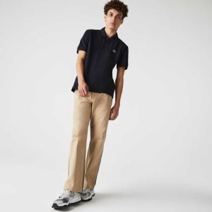 Lacoste Classic Fit Heavy Cotton Pique L.12.21 Polo Navy Blue | BWKC-03812