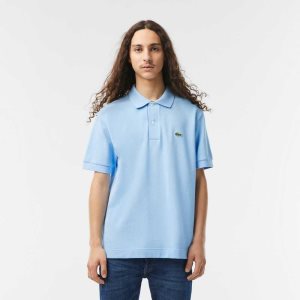 Lacoste Classic Fit Heavy Cotton Pique L.12.21 Polo Blue | SXIO-48172