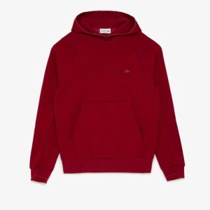 Lacoste Classic Fit Hooded Sweatshirt Bordeaux | IGSU-58793