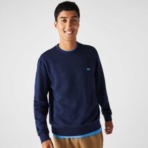 Lacoste Classic Fit Speckled Print Fleece Sweatshirt Navy Blue | VIMA-25864