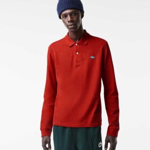 Lacoste Classic Fit Speckled Print Polo Red | CFAY-78512