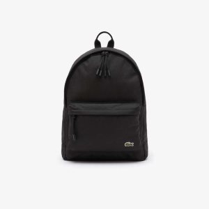 Lacoste Computer Compartment Backpack Black | UFCE-04926