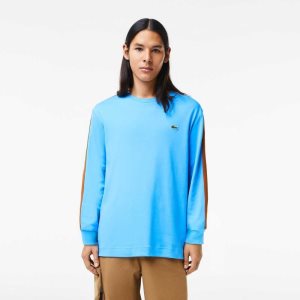 Lacoste Contrast Band T-Shirt Blue | MQSG-09257