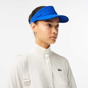 Lacoste Cotton Pique Visor Blue | KBWS-18420