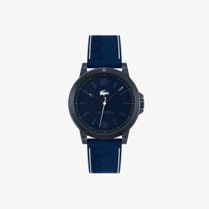Lacoste Court 3 Hands Blue Silicone Watch Blue | XNCK-94851