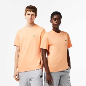 Lacoste Crew Neck Organic Cotton T-Shirt Light Orange | VMQL-45912