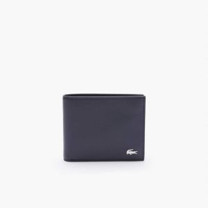 Lacoste Fitzgerald Leather Six Card Wallet Peacoat | YWHP-21597