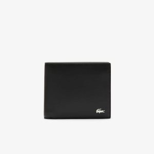 Lacoste Fitzgerald Leather Wallet Black | XPZW-79361