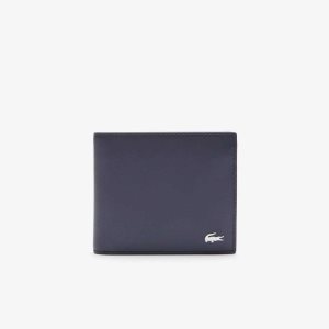 Lacoste Fitzgerald Leather Wallet Peacoat | ORLP-41725