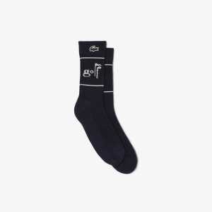 Lacoste Golf Lettering Socks Hhw | BWIO-96142