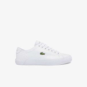 Lacoste Gripshot Leather Sneakers White/White | OBYI-54179