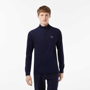 Lacoste Half Zip Golf Sweatshirt Navy Blue | DNJI-97540