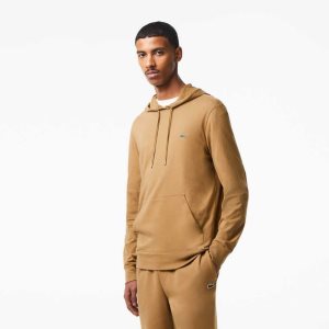 Lacoste Hooded Cotton Jersey Sweatshirt Brown | EWNO-14825