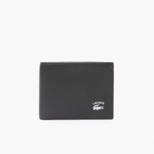 Lacoste Interior Card Slot Foldable Wallet Black | PXYT-28194