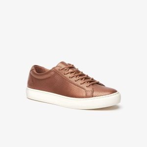 Lacoste L.12.12 Leather Trainers Brz/Off Wht | PJBO-95308