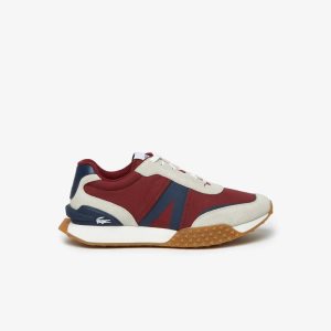 Lacoste L-Spin Deluxe Winter Leather Outdoor Shoes Nvy/Gum | CJMD-41976