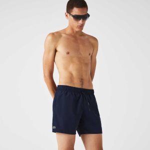 Lacoste Light Quick-Dry Swim Shorts Navy Blue / Black | SHKO-04396