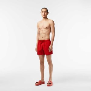 Lacoste Light Quick-Dry Swim Shorts Red / Green | BWHG-06174
