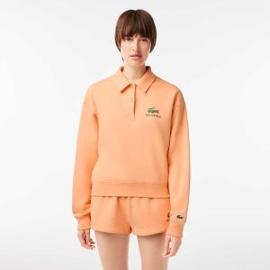 Lacoste Long Sleeve x Sporty & Rich Polo Light Orange | OELM-25437