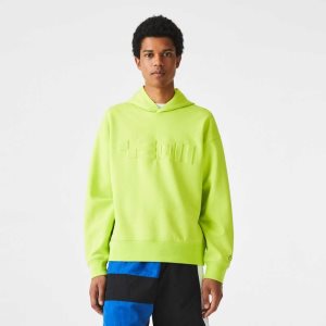 Lacoste Loose Fit Hooded Sweatshirt Yellow | ZQWF-81253