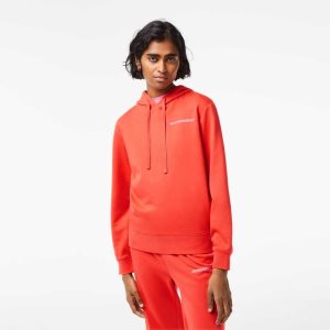 Lacoste Loose Fit Hoodie with Contrast Branding Orange | HMRZ-75620