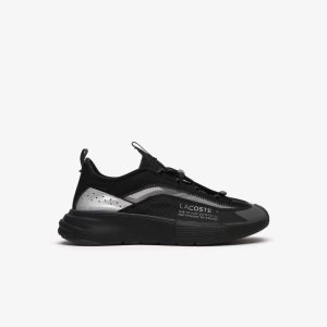 Lacoste Odyssa Lite Nylon and Mesh Sneakers Black / Grey | FZKX-37961