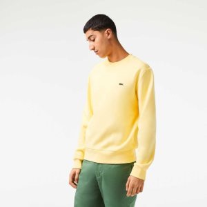 Lacoste Organic Brushed Cotton Sweatshirt Yellow | DFPB-65073
