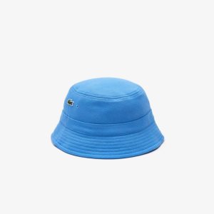 Lacoste Organic Cotton Bucket Hat Blue | EARM-64025
