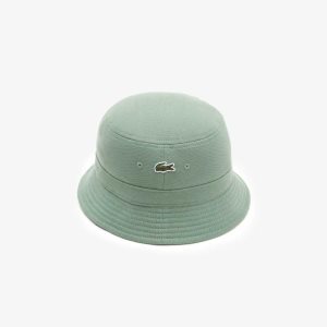 Lacoste Organic Cotton Bucket Hat Khaki Green | FLBA-86091