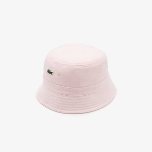 Lacoste Organic Cotton Bucket Hat Light Pink | GAOT-75204