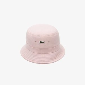 Lacoste Organic Cotton Bucket Hat Pink | GVNX-12089