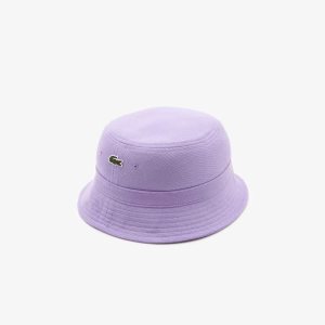 Lacoste Organic Cotton Bucket Hat Purple | OMHE-62094