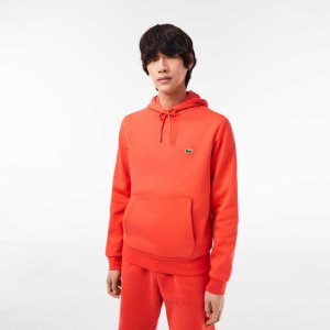 Lacoste Organic Cotton Hooded Sweatshirt Orange | IEQT-75392