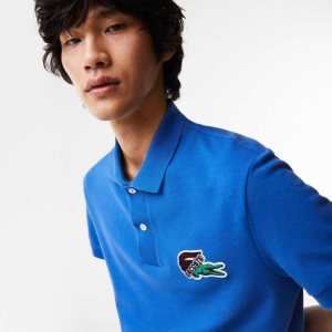 Lacoste Organic Cotton Pique Polo Blue | JNCV-57491