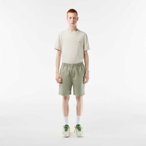 Lacoste Organic Cotton Shorts Khaki Green | TSXG-09248