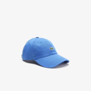 Lacoste Organic Cotton Twill Cap Blue | GUHO-51640